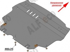 Защита алюминиевая Alfeco для картера и КПП Volkswagen Beetle A5 2013-2019